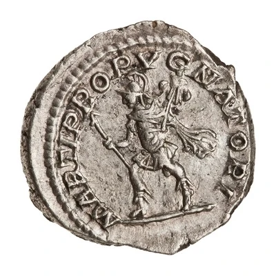 Denarius - Caracalla MARTI PROPVGNATORI; Mars back