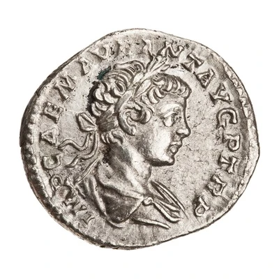 Denarius - Caracalla MINER VICTRIX; Minerva and Victory front
