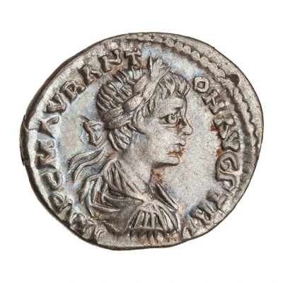 Denarius - Caracalla MONETA AVG; Moneta front