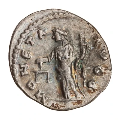 Denarius - Caracalla MONETA AVG; Moneta back