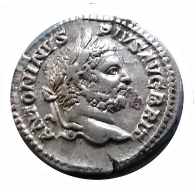 Denarius - Caracalla P M TR P XIIII COS III P P; Pax front