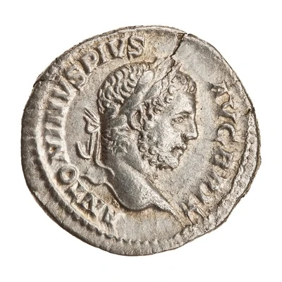 Denarius - Caracalla P M TR P XIIII COS III P P; Virtus front
