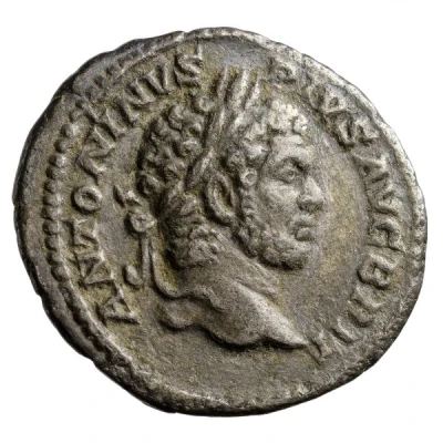 Denarius - Caracalla P M TR P XV COS III P P; Serapis front