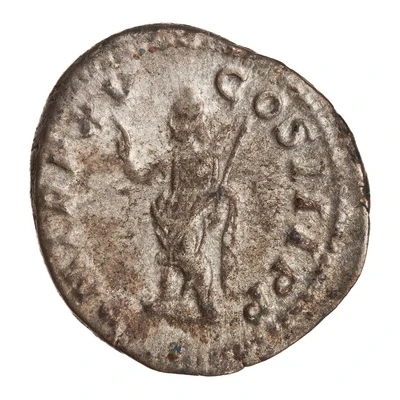 Denarius - Caracalla P M TR P XV COS III P P; Serapis back