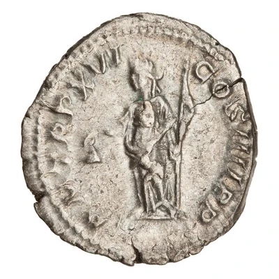 Denarius - Caracalla P M TR P XVI COS IIII P P; Libertas back