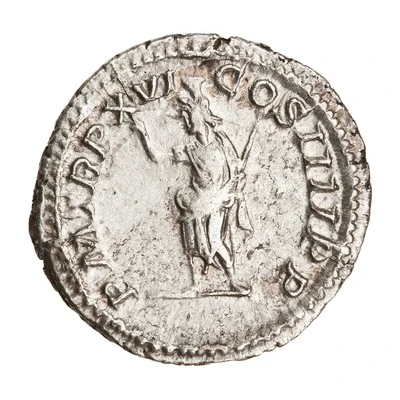 Denarius - Caracalla P M TR P XVI COS IIII P P; Serapis back