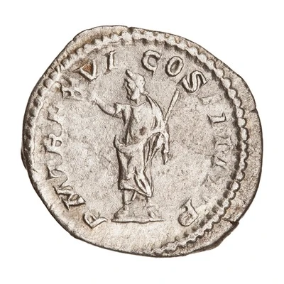 Denarius - Caracalla P M TR P XVI COS IIII P P; Serapis back