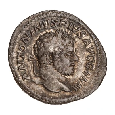 Denarius - Caracalla P M TR P XVI COS IIII P P; Serapis front