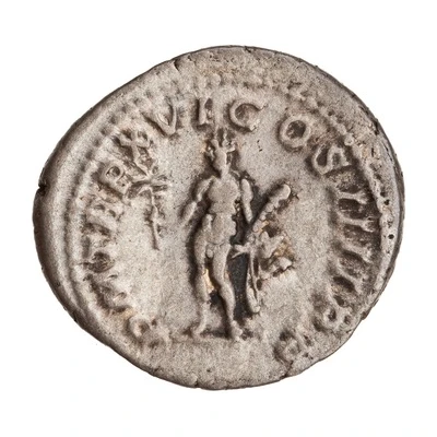 Denarius - Caracalla P M TR P XVI COS IIII P P; Serapis back