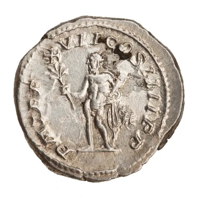 Denarius - Caracalla P M TR P XVII COS IIII P P; Hercules back