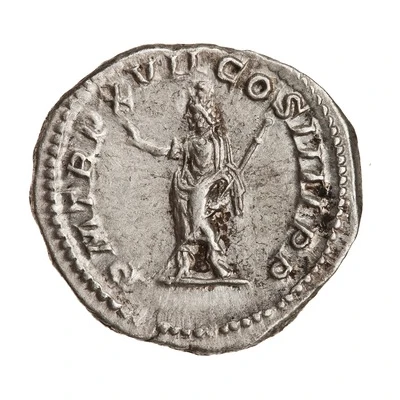 Denarius - Caracalla P M TR P XVII COS IIII P P; Serapis back