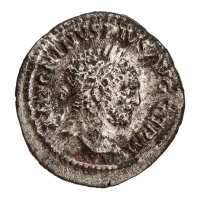 Denarius - Caracalla P M TR P XVIII COS IIII P P; Asclepius front