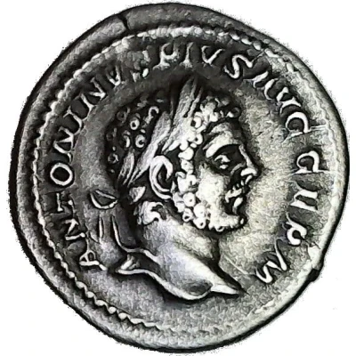 Denarius - Caracalla P M TR P XVIII COS IIII P P; Asclepius front