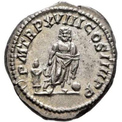 Denarius - Caracalla P M TR P XVIII COS IIII P P; Asclepius back