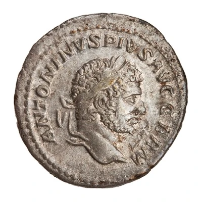 Denarius - Caracalla P M TR P XVIII COS IIII P P; Fides Militum front