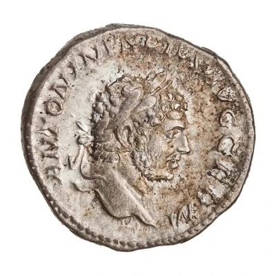 Denarius - Caracalla P M TR P XVIII COS IIII P P; Fides Militum front