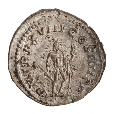 Denarius - Caracalla P M TR P XVIII COS IIII P P; Jupiter back