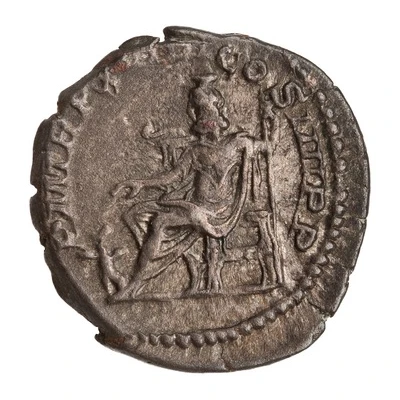 Denarius - Caracalla P M TR P XVIII COS IIII P P; Pluto back