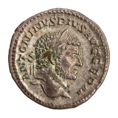 Denarius - Caracalla P M TR P XVIII COS IIII P P; Sol front