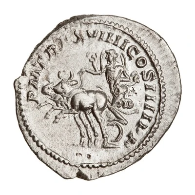Denarius - Caracalla P M TR P XVIIII COS IIII P P; Diana back