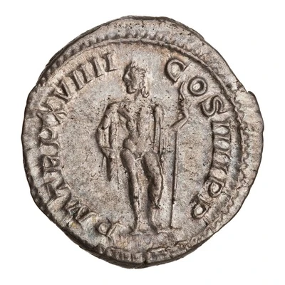 Denarius - Caracalla P M TR P XVIIII COS IIII P P; Jupiter back