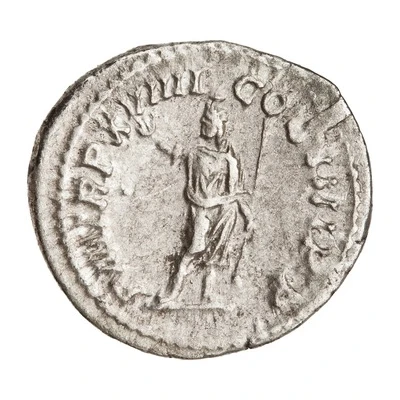 Denarius - Caracalla P M TR P XVIIII COS IIII P P; Serapis back