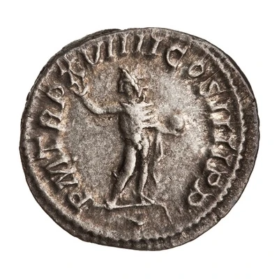 Denarius - Caracalla P M TR P XVIIII COS IIII P P; Sol back