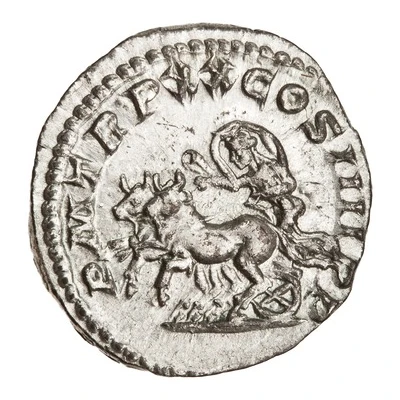 Denarius - Caracalla P M TR P XX COS IIII P P; Diana back