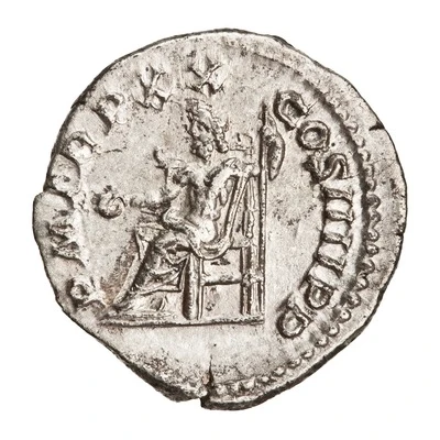 Denarius - Caracalla P M TR P XX COS IIII P P; Jupiter back