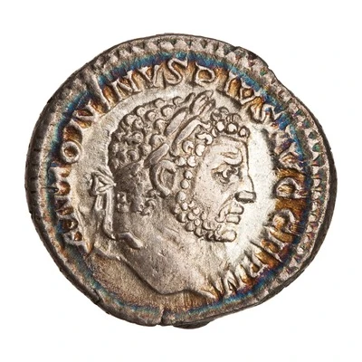 Denarius - Caracalla P M TR P XX COS IIII P P; Serapis front