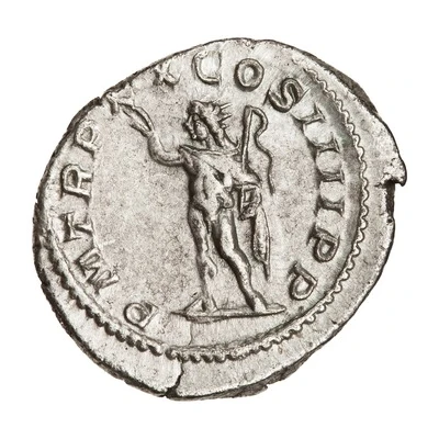 Denarius - Caracalla P M TR P XX COS IIII P P; Sol back