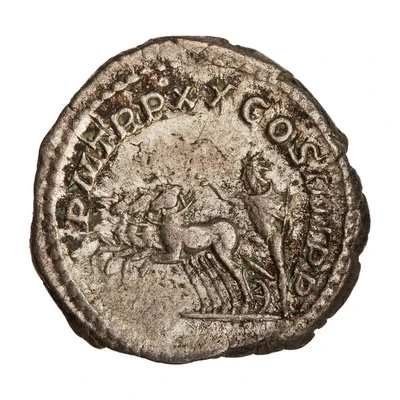 Denarius - Caracalla P M TR P XX COS IIII P P; Sol back