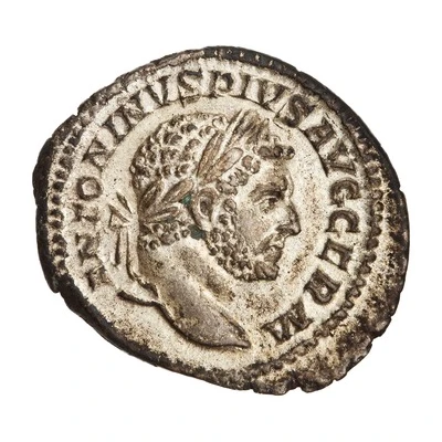 Denarius - Caracalla P M TR P XX COS IIII P P; Victory front