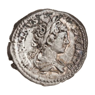 Denarius - Caracalla PART MAX PON TR P V COS front