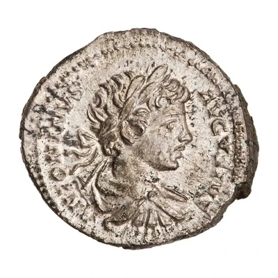 Denarius - Caracalla PONT TR P II; Securitas front