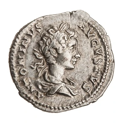 Denarius - Caracalla PONTIF TR P III; Sol front