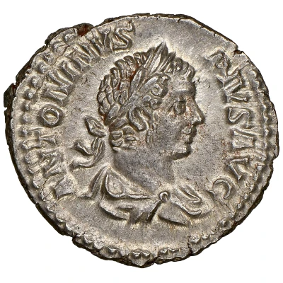 Denarius - Caracalla PONTIF TR P VIII COS II; Mars front