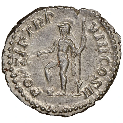 Denarius - Caracalla PONTIF TR P VIII COS II; Mars back