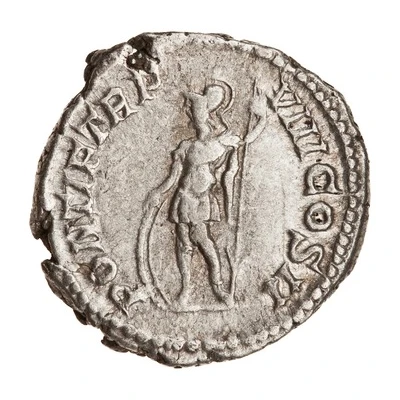 Denarius - Caracalla PONTIF TR P VIII COS II; Mars back