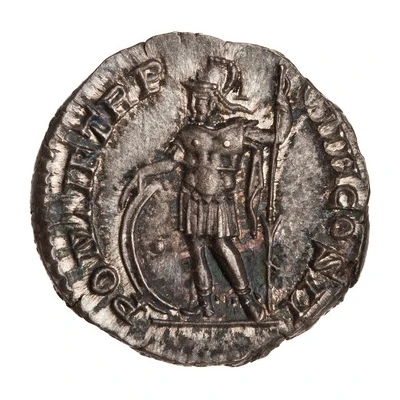 Denarius - Caracalla PONTIF TR P VIIII COS II; Mars back