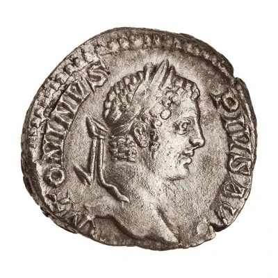 Denarius - Caracalla PONTIF TR P X COS II; Securitas front