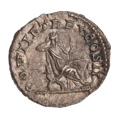 Denarius - Caracalla PONTIF TR P X COS II; Securitas back