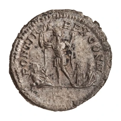 Denarius - Caracalla PONTIF TR P X COS II back