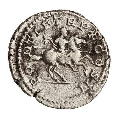 Denarius - Caracalla PONTIF TR P X COS II back