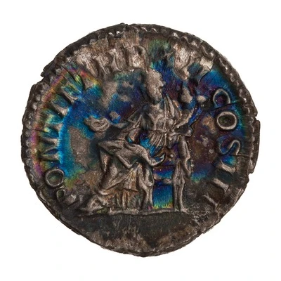 Denarius - Caracalla PONTIF TR P XII COS III; Concordia back