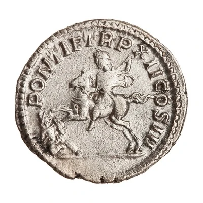 Denarius - Caracalla PONTIF TR P XII COS III back