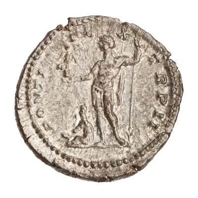 Denarius - Caracalla PONTIFEX TR P II; Victory back