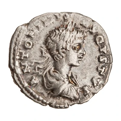 Denarius - Caracalla SAL GEN HVM; Salus front