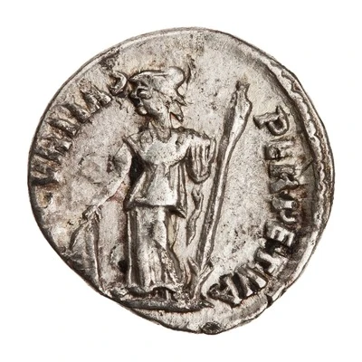 Denarius - Caracalla SECVRITAS PERPETVA; Minerva back