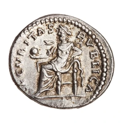 Denarius - Caracalla SECVRITAS PVBLICA; Securitas back